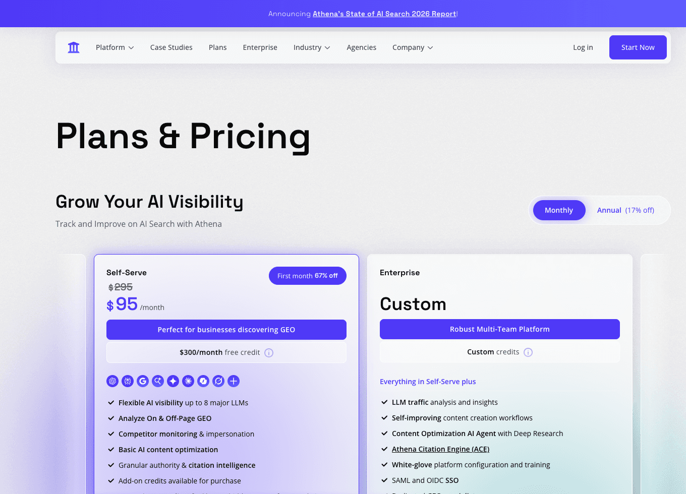 AthenaHQ plan details